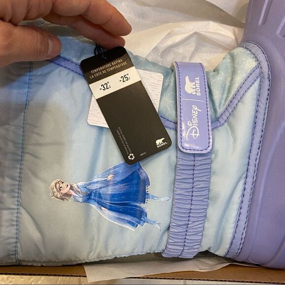 Disney x Sorel Little Girls Flurry Frozen 2 Winter Snow Boots- youth 6/woman’s-7 - Picture 5 of 6